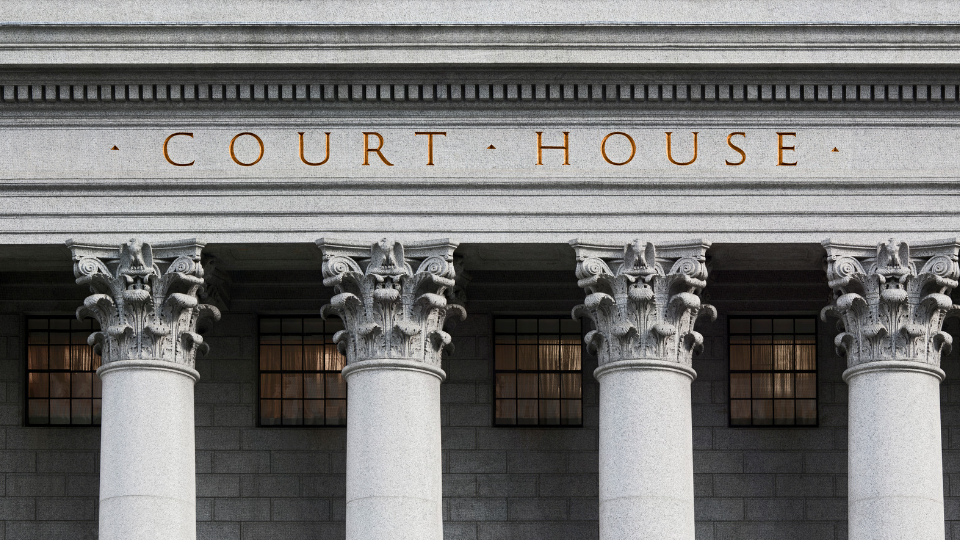 Outside view of small claims courthouse