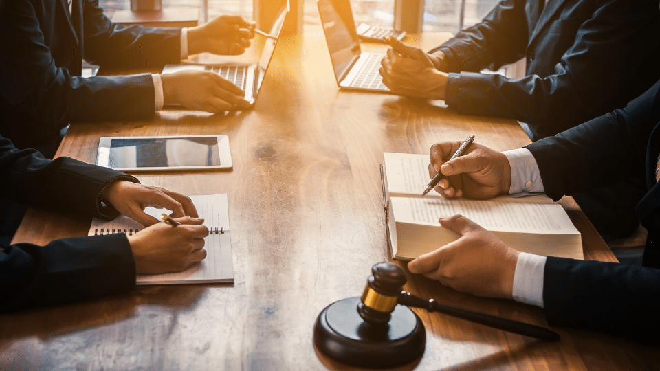 court agents consulting to expedite process
