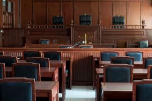 Small claims court inside